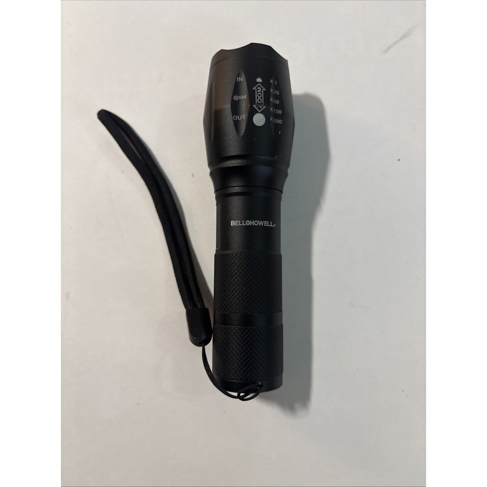 Bell and Howell Taclight High-Powered Flashlight Black Zoom in and Out